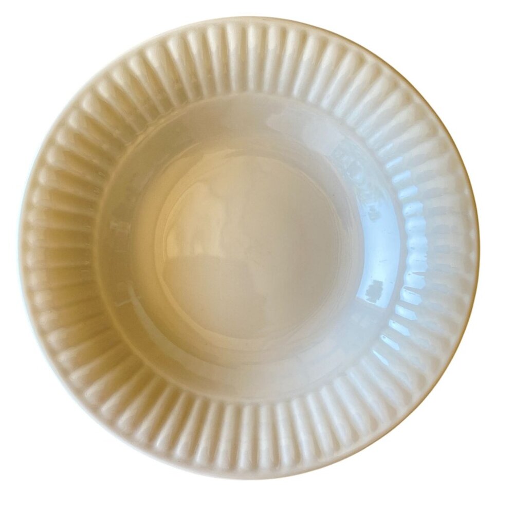 Gibson Everyday Claremont soup bowl white embossed rim 8" cereal